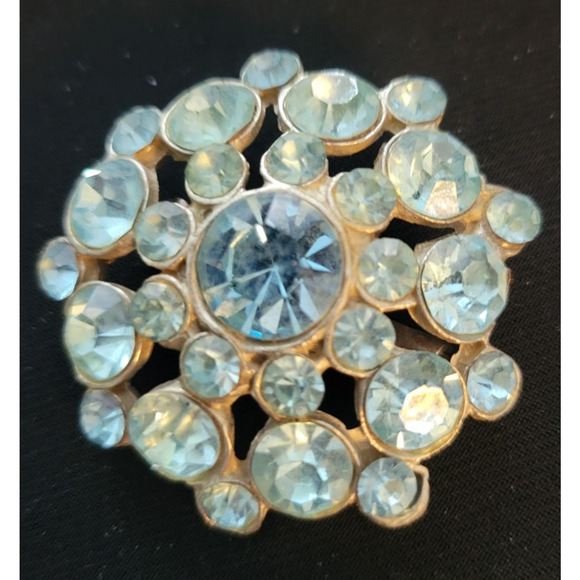 Unbranded Jewelry - Vintage Jewelery Light Blue Rhinestone Pin Brooch